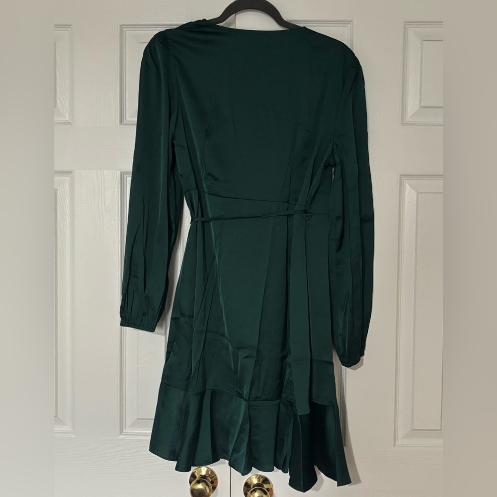 Green Wrap Dress - Picture 3 of 6